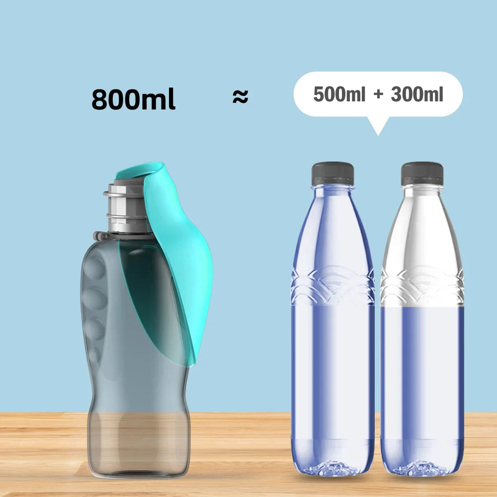 PawHydro Hondenwaterfles 800 ml | Draagbaar & Levensbestendig | Drinkfles voor Onderweg