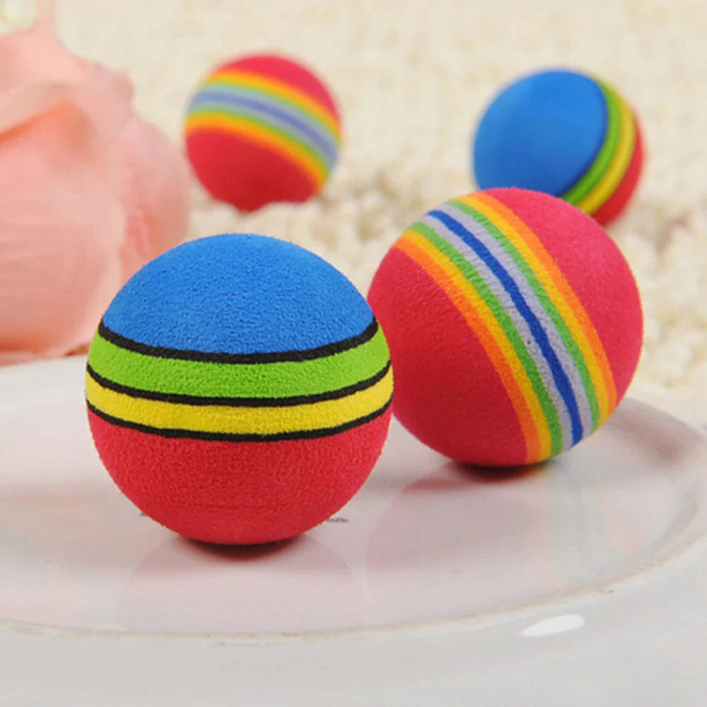 Fellfreude Kattenbal Speelgoed | Kleurrijke EVA Ballen | Stil & Veilig | 6 Stuks
