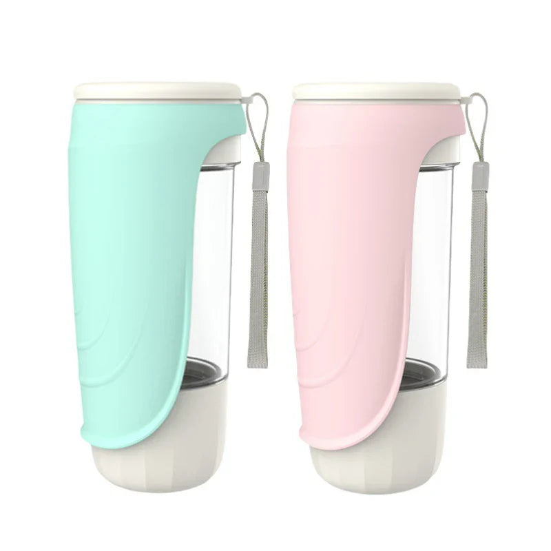 2-in-1 Honden Drinkfles Vanduro GoSip | Vouwbare waterdispenser met kom & voedselvak | Voor kleine & grote honden | Draagbaar & lekvrij