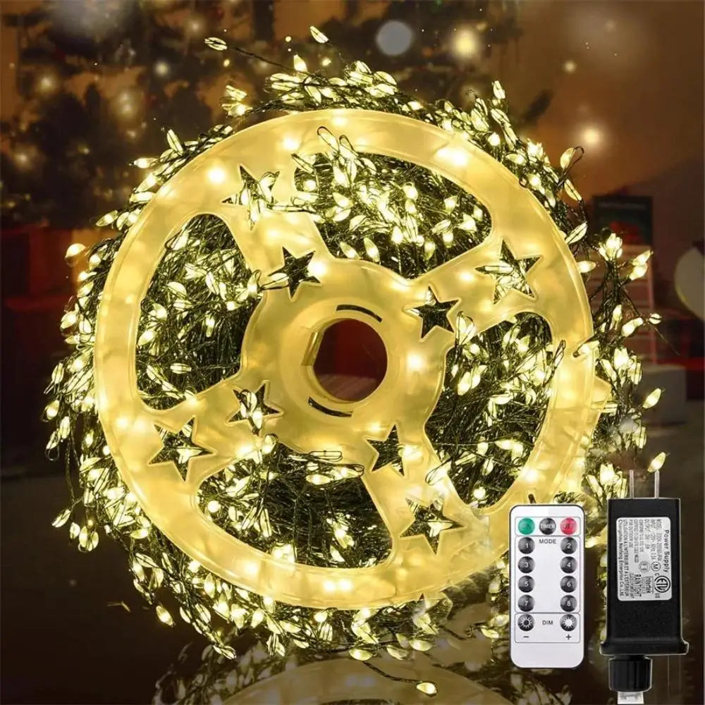 LED Vuurwerk Lichtsnoer Met Afstandsbediening 30-75 m 900-2000 LEDs IP65 Waterdicht Voor Feesten