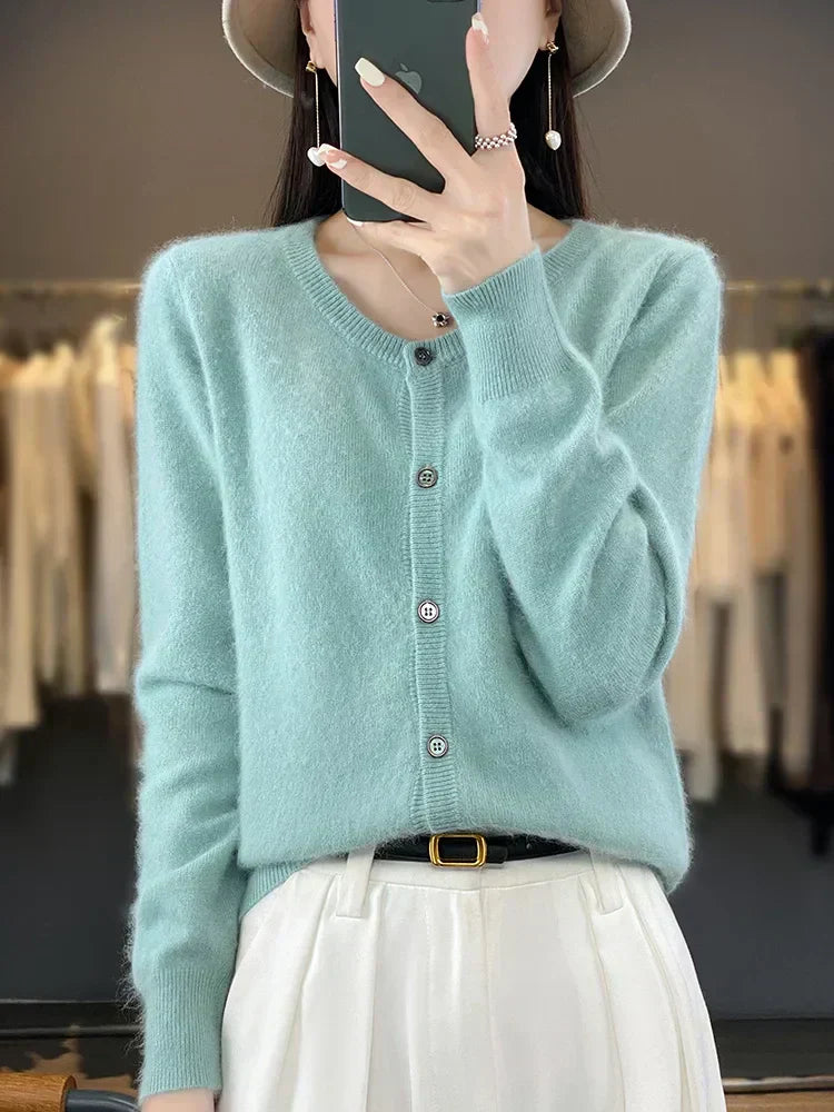 Aurea Cashmere Cardigan Trui Voor Koude Weer