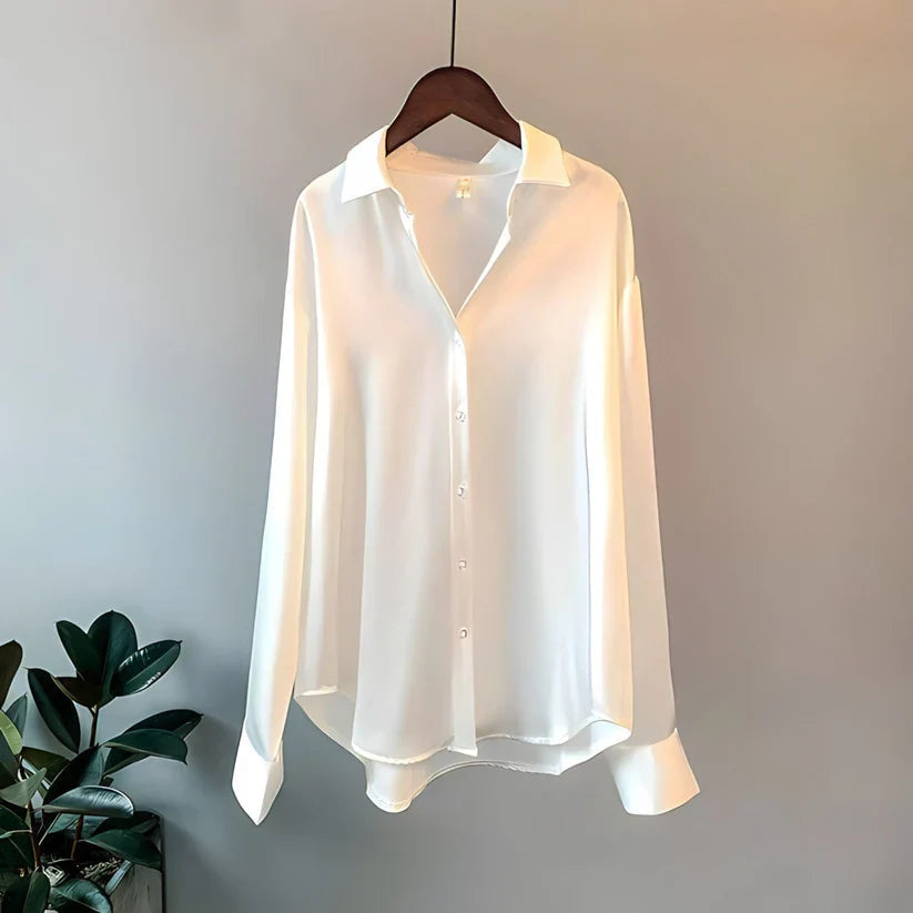 SilkElegance Dames Zijde Blouse | Luxe draagcomfort en tijdloze stijl voor elke gelegenheid