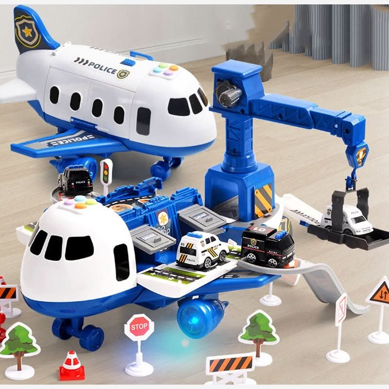 SKYQUEST – Avontuurlijke AirPlay Set met Vliegtuig & Voertuigen voor Creatieve Kinderen