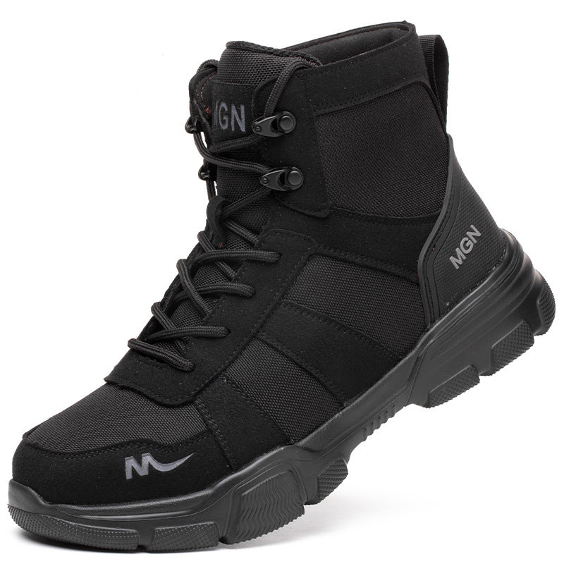 SafeGrip Heren Werkschoenen – Enkellaars met Stalen Neus en Antislip Zool