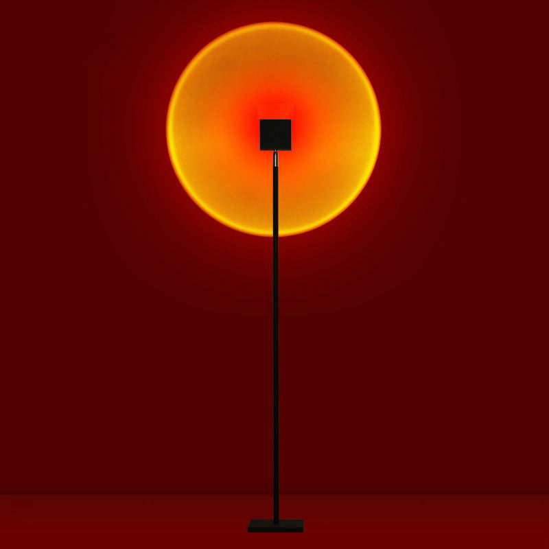 Frendorf | LED Kleurenprojector Vloerlamp | Minimalistisch Halo Licht Effect