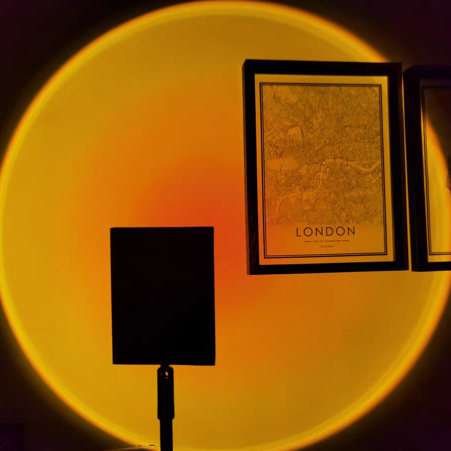 Frendorf | LED Kleurenprojector Vloerlamp | Minimalistisch Halo Licht Effect