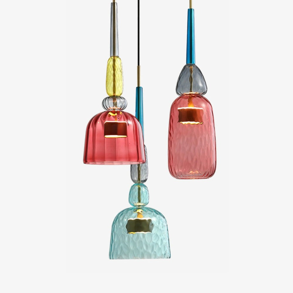 Hanglamp van gekleurd glas Illumy