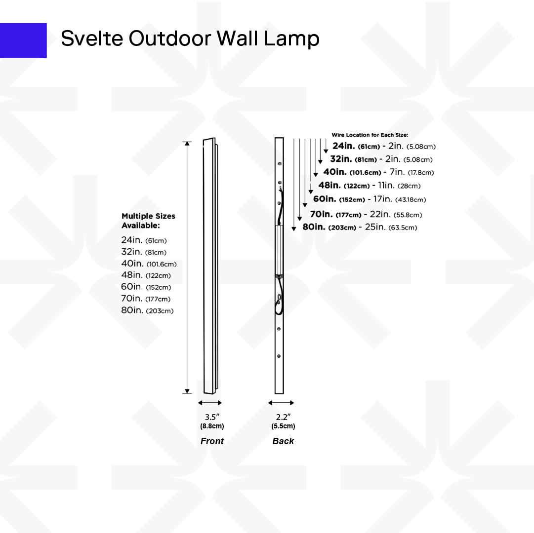 Svelte Buiten Linear Lamp