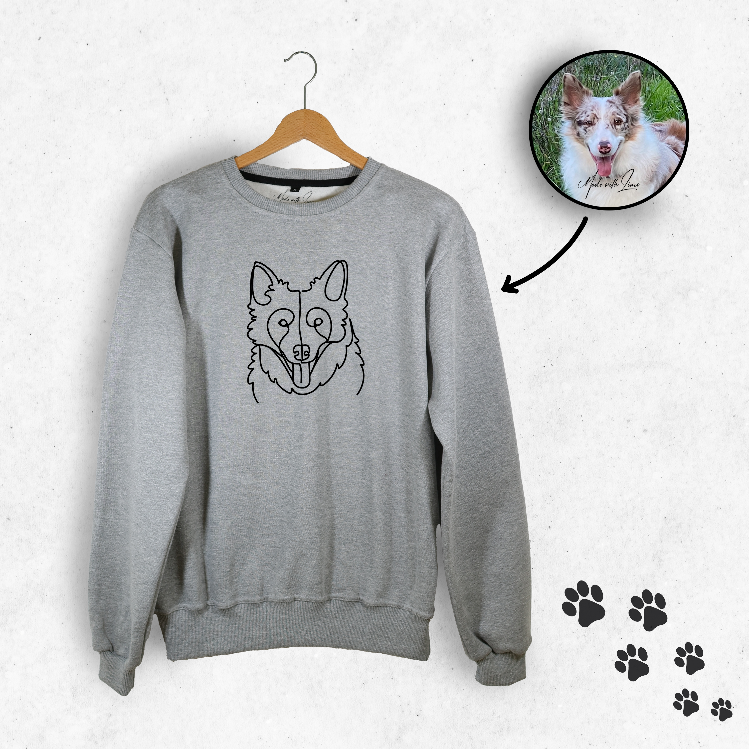 PawsySweater | Gepersonaliseerde hoodie met je viervoeter