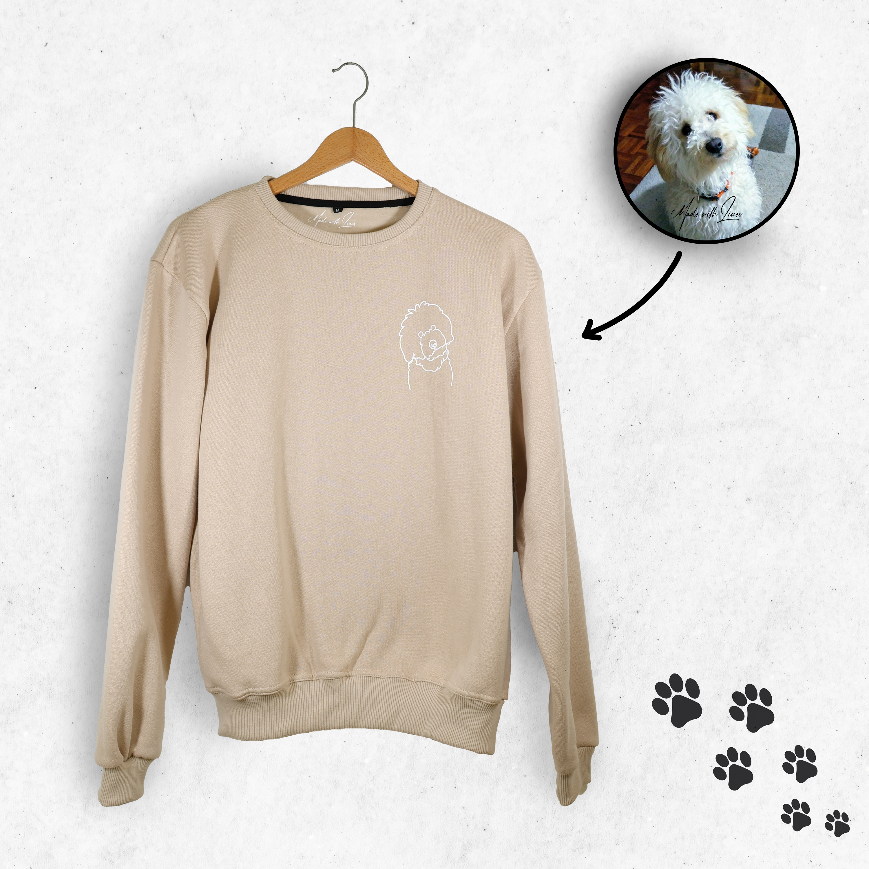 PawsySweater | Gepersonaliseerde hoodie met je viervoeter