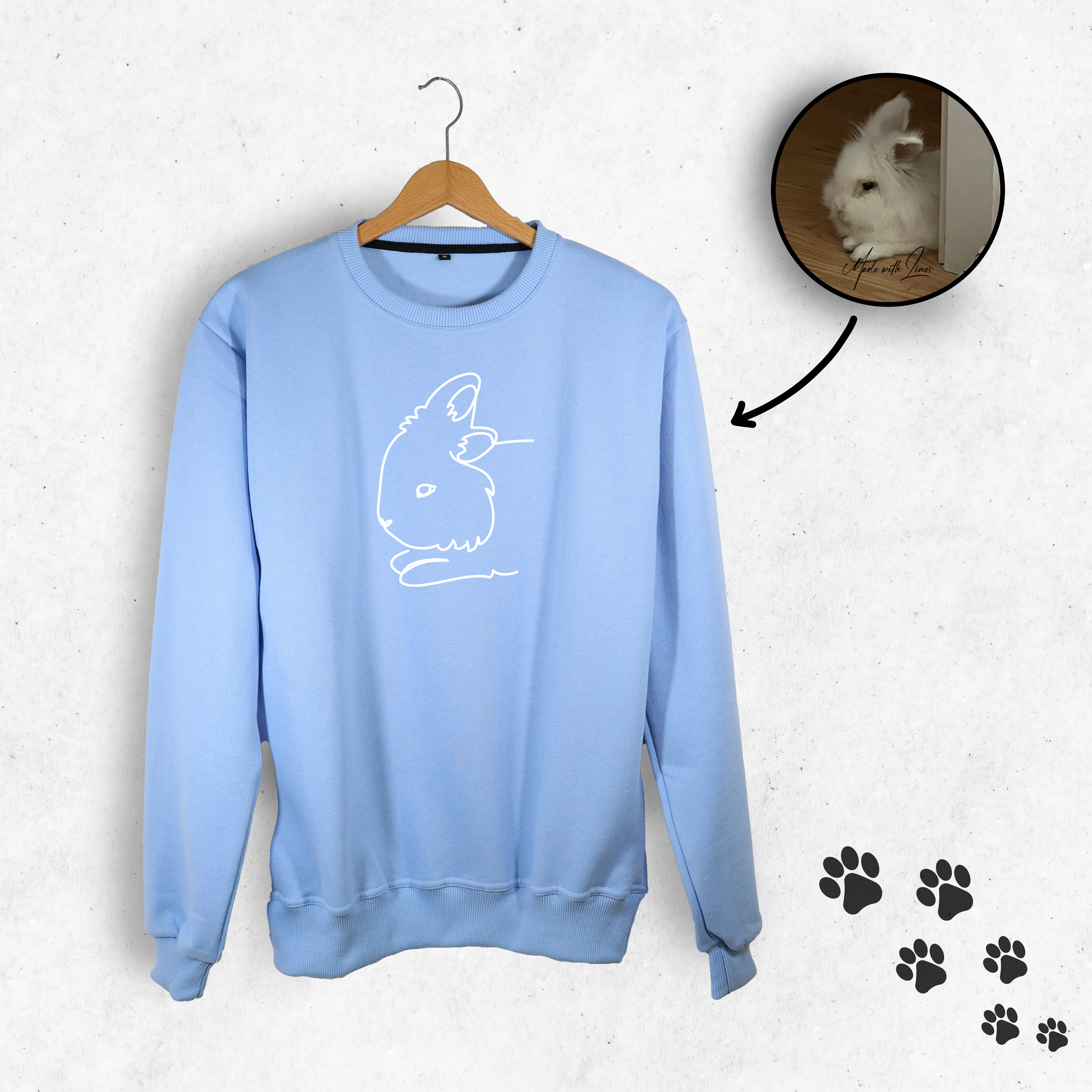 PawsySweater | Gepersonaliseerde hoodie met je viervoeter