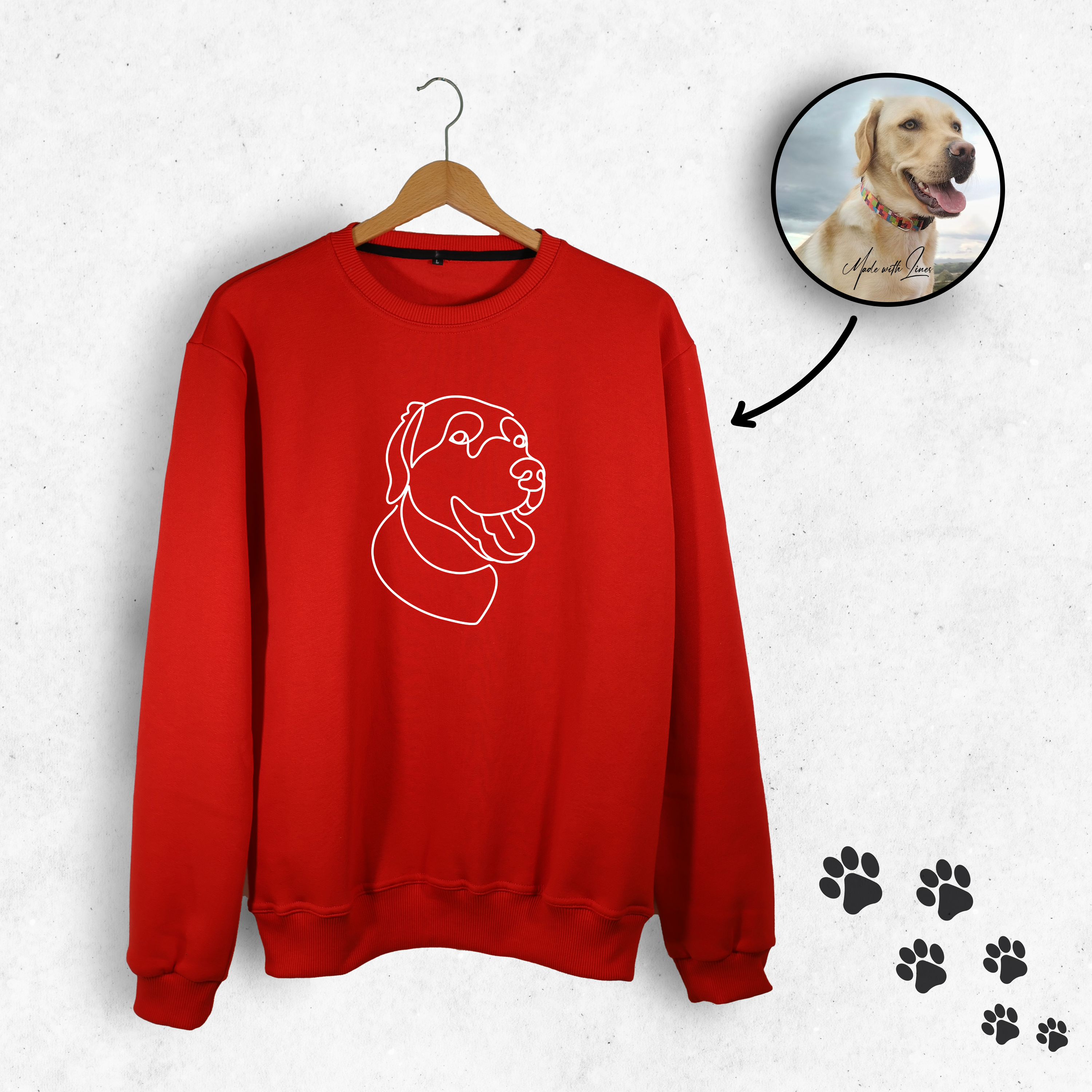 PawsySweater | Gepersonaliseerde hoodie met je viervoeter