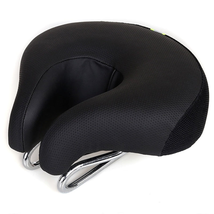 Noseless Fiets Zadel Mountainbike Verdikte Zachte Bekleding (Zwart)