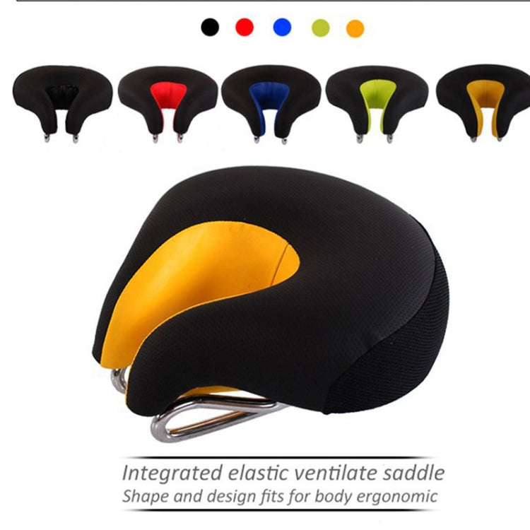 Noseless Fiets Zadel Mountainbike Verdikte Zachte Bekleding (Zwart)