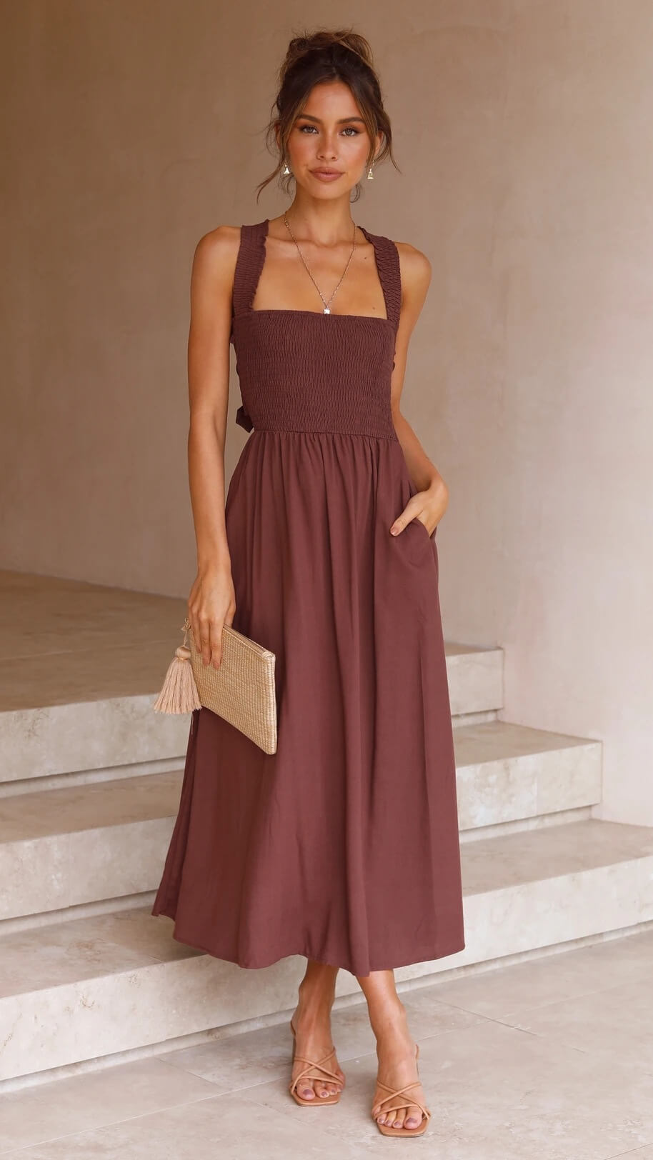 Leda | Elegante Maxijurk met Vloeiende Snit