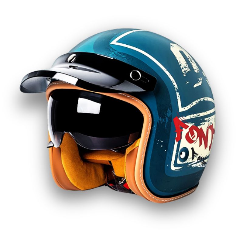Tijdloze motorhelm - DOT- en ECE-goedgekeurd