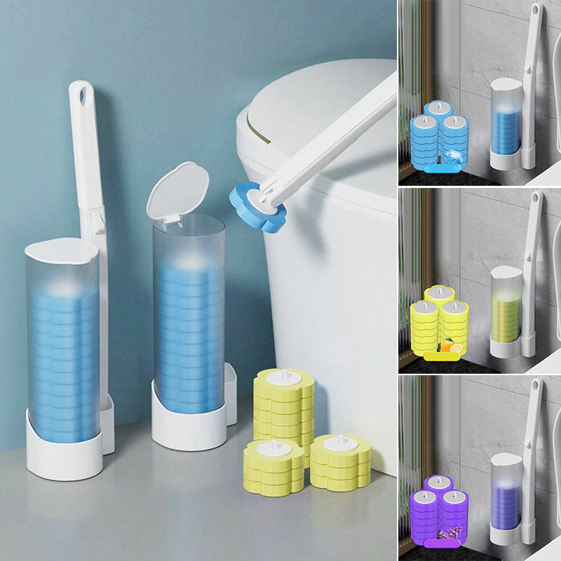Wc-borstel Wegwerp | Antibacterieel | Hygiënische Sponskoppen | CleanClick