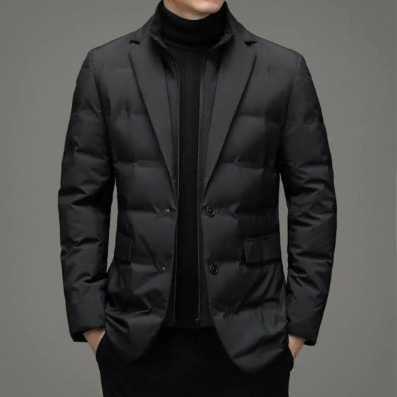 UrbanShell Heren Softshell Jack – Waterdichte Business Winterjas met Isolatiefutter