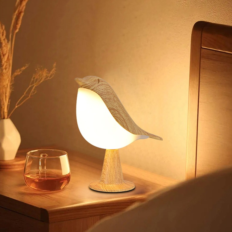 TwiLightBird | Oplaadbaar LED-nachtlampje met aanraakfunctie en creatief vogelontwerp