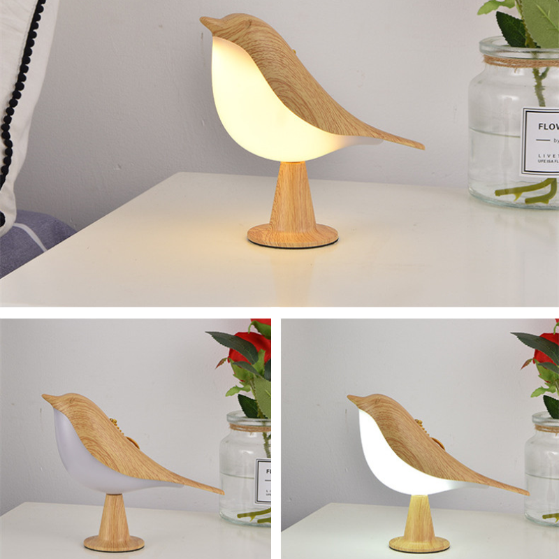TwiLightBird | Oplaadbaar LED-nachtlampje met aanraakfunctie en creatief vogelontwerp