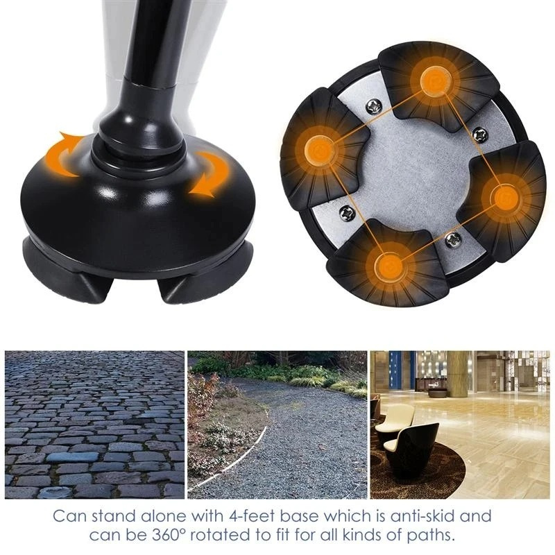 LuxuraGrip Dubbele Ondersteuningsstok | Verhoogde stabiliteit en comfort voor zorgeloze mobiliteit