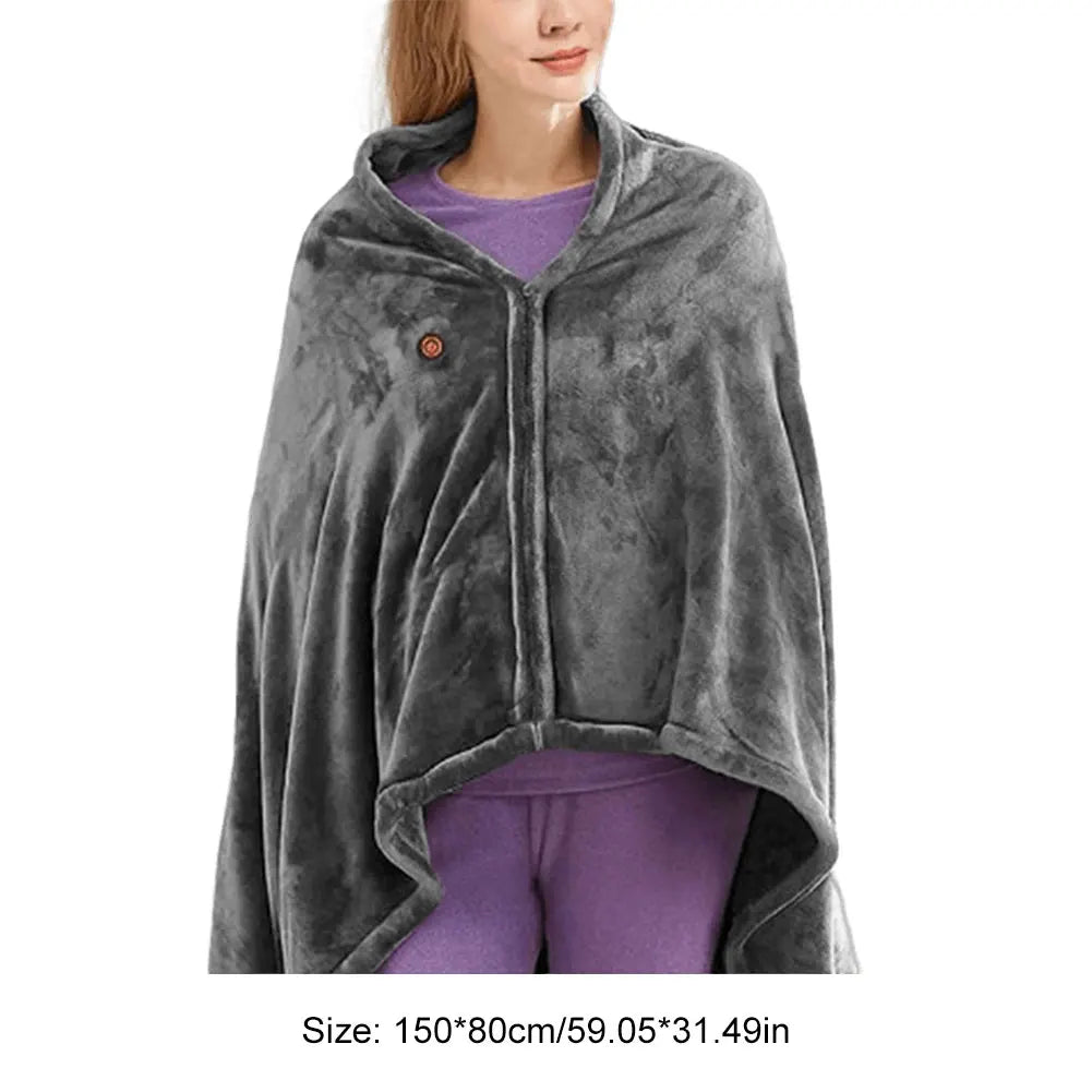 WarmHaven Verwarmde Fleece-Deken – Drie Warmte-instellingen en USB-aansluiting voor persoonlijk comfort