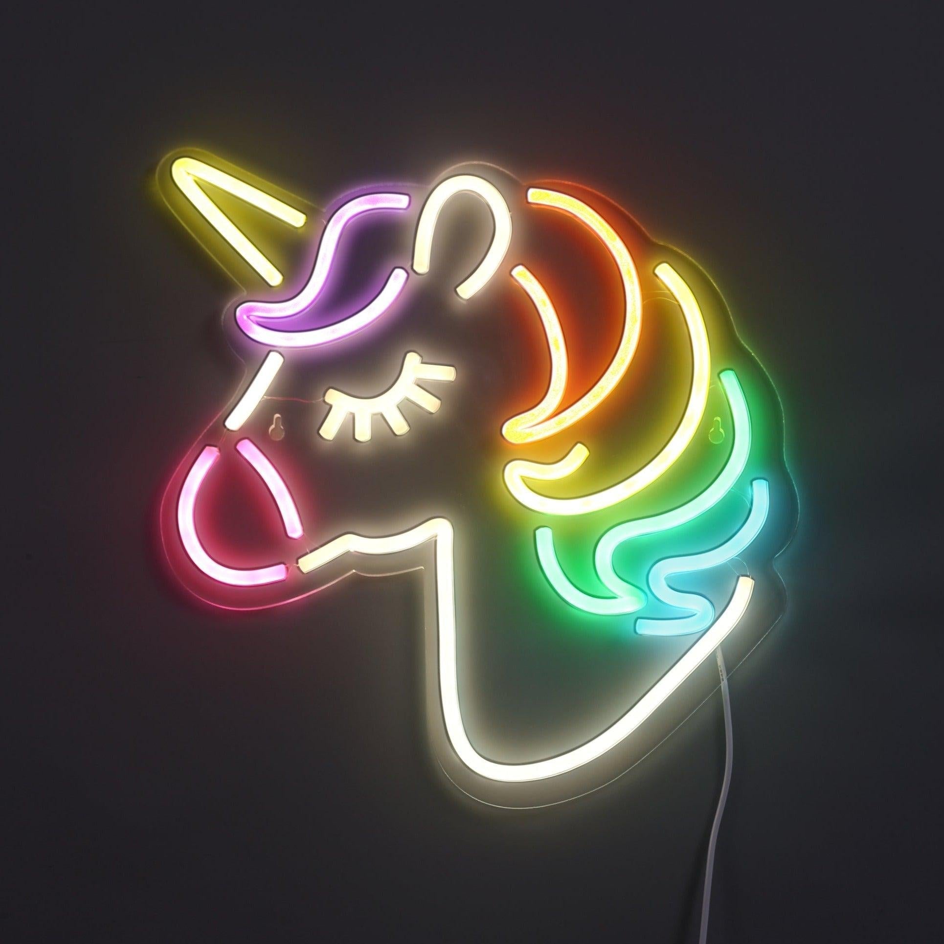 Eenhoorn Neon Wandlamp