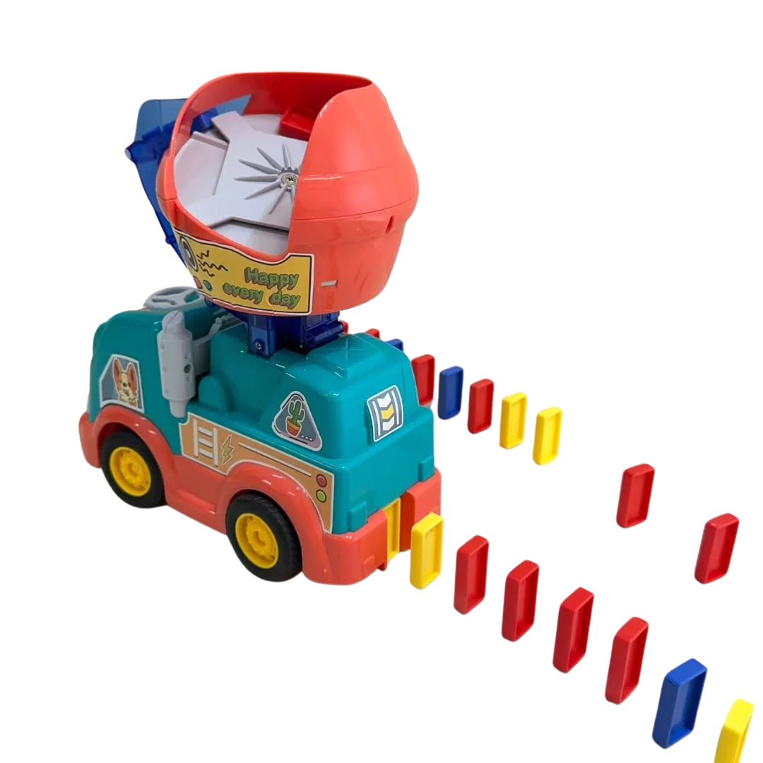 Montessori Houten Domino-vrachtwagen Speelgoed