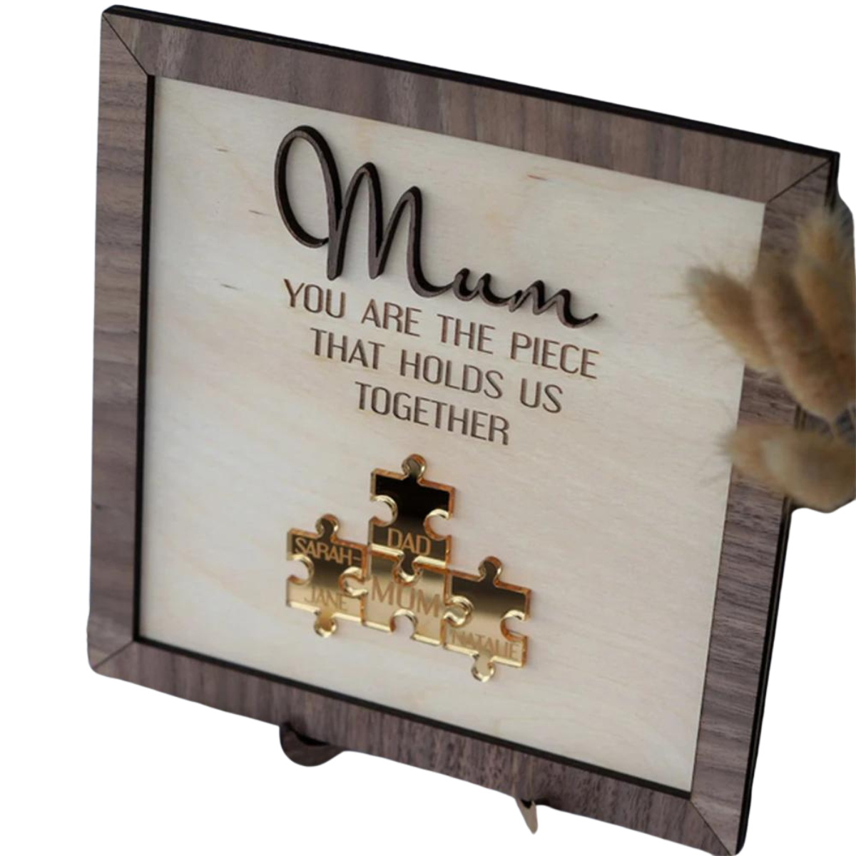 Family Puzzel | Jij ben ons verbindende puzzelstuk | Gegraveerde kunst