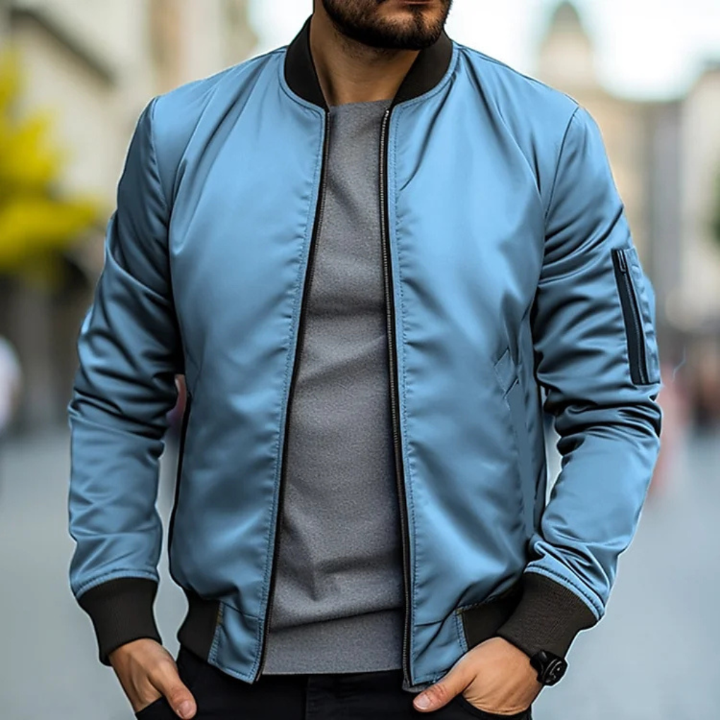 UrbanEdge Bomberjack – Herenjack met rits en ribdetails