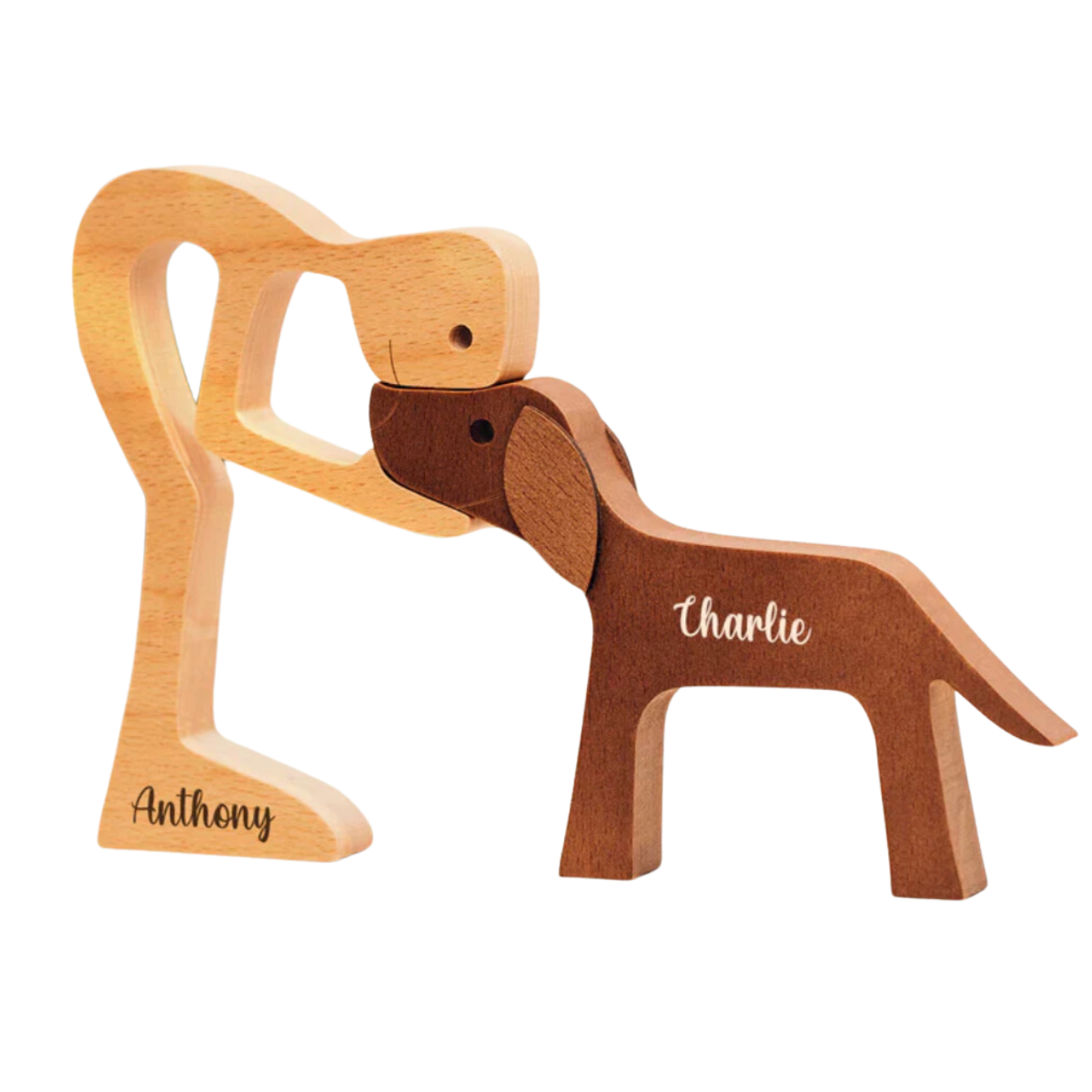 WoodFriend beeldje | Gepersonaliseerd | Vrienden voor het leven