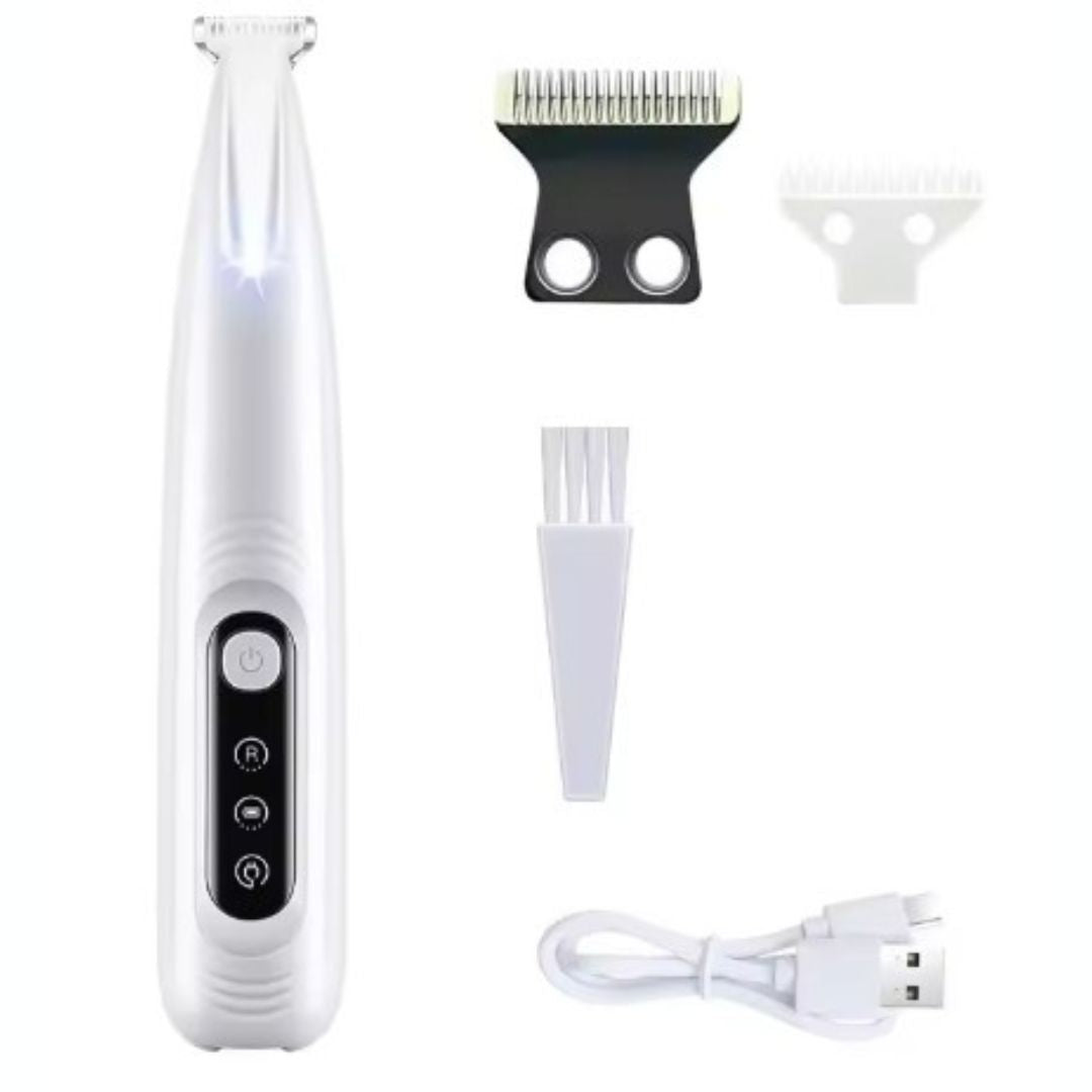 Hondentrimmer met LED-lampje | Volledig waterdichte tondeuse voor dierenhaar