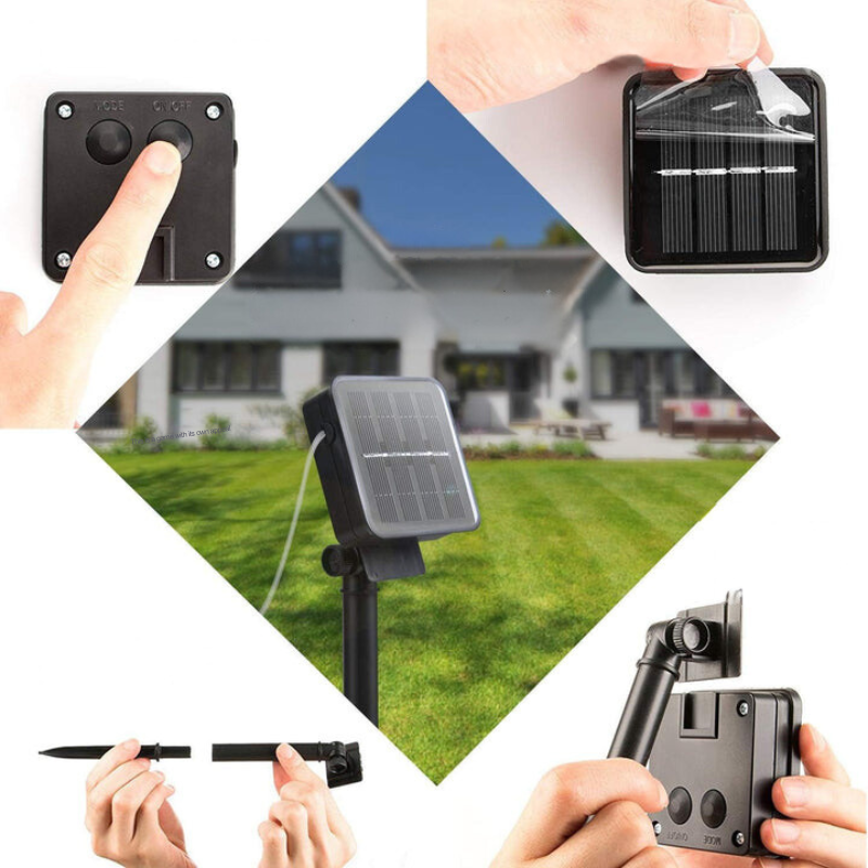 Marokkaanse Solar Lichtslinger – 12 m, 100 Waterdichte LED-lampen
