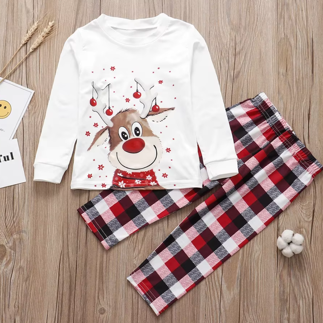FeestKnit Matching Kerstpyjama Set – Zachte Katoenen Familiepyjama voor Gezellige Feestdagen