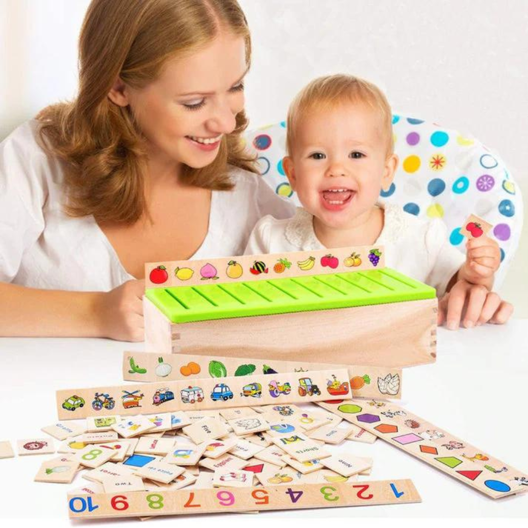 Montessori Houten Doos voor Sorteren Leren