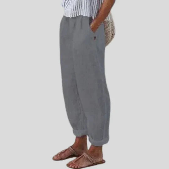 EMILIA | SOFT-LINE BROEK MET ZIJVAKKEN
