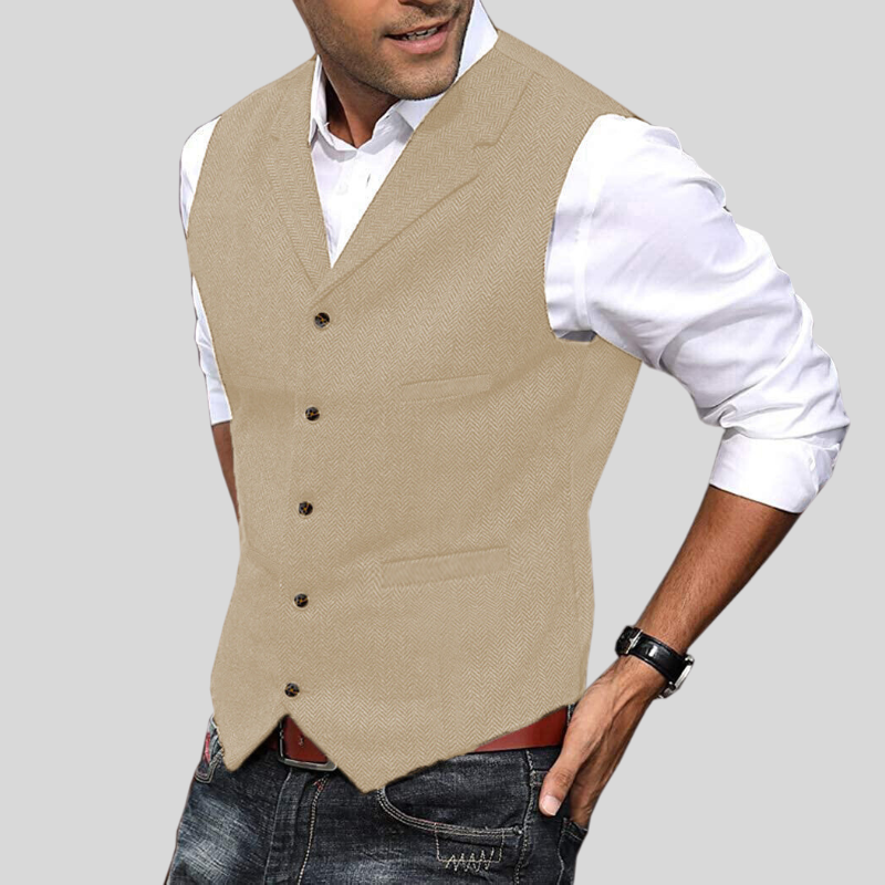 Zachte gilet voor heren | Korte mouwen