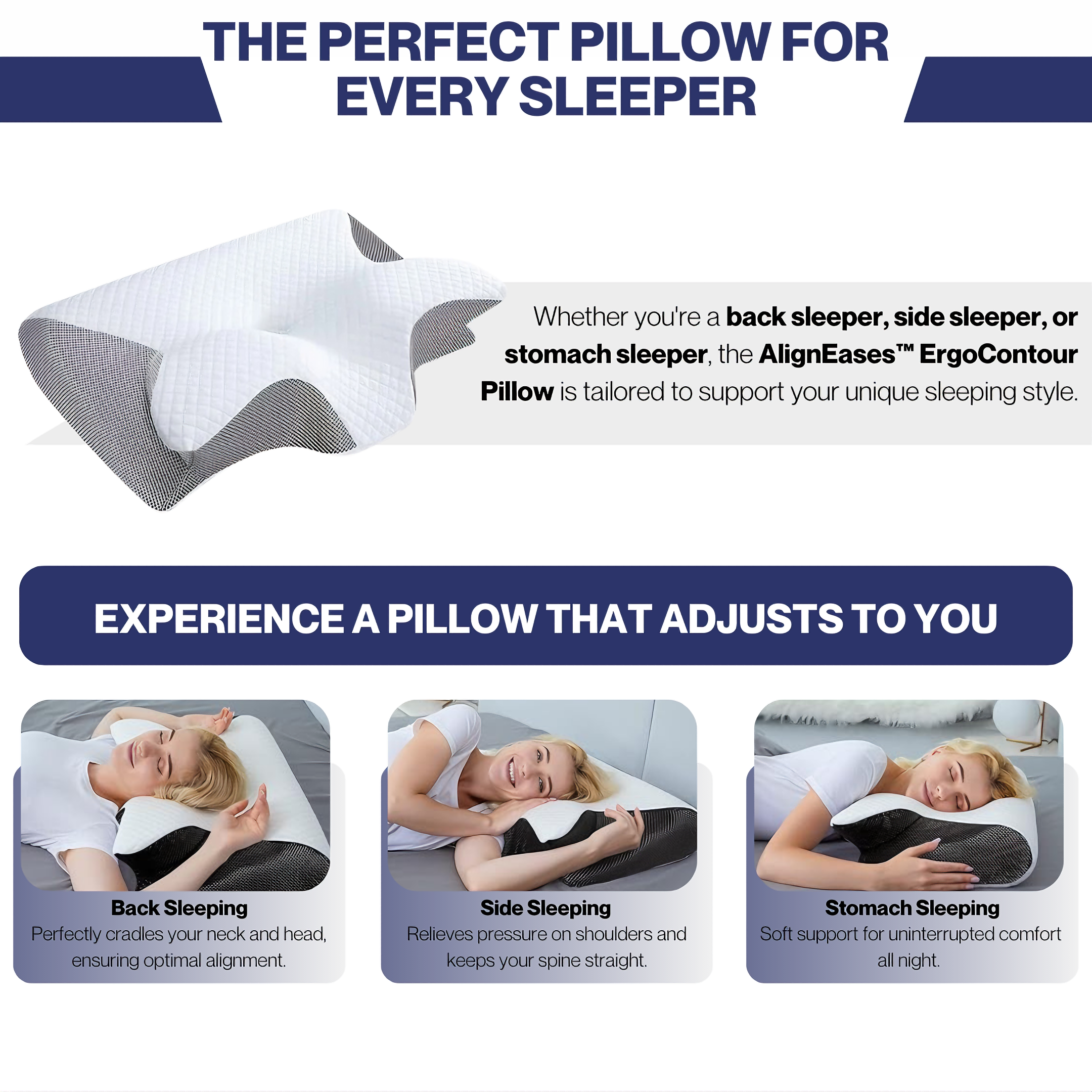 SleepEase | ErgoContour Orthopedisch Kussen