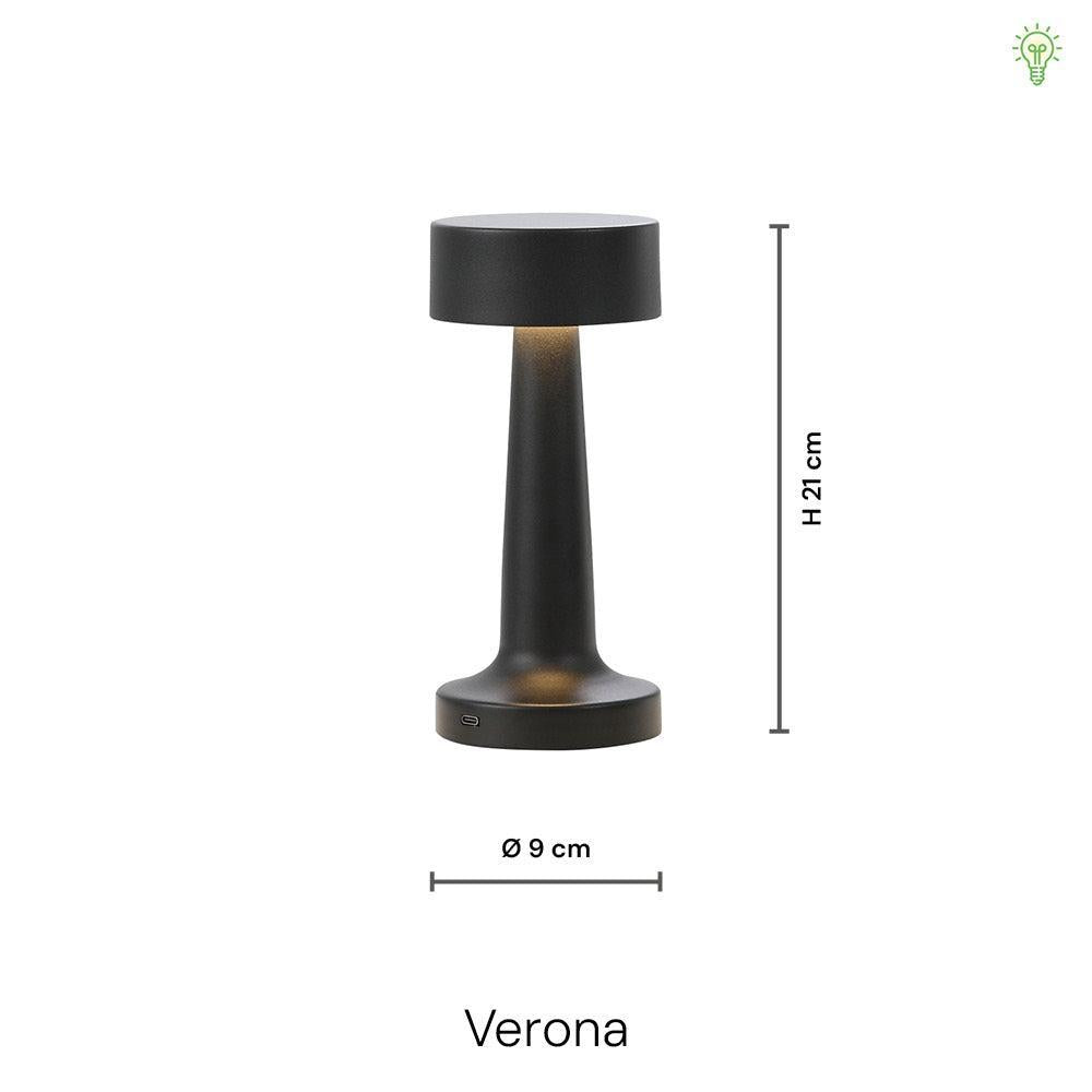 Verona LED Draadloze Tafel lamp Messing