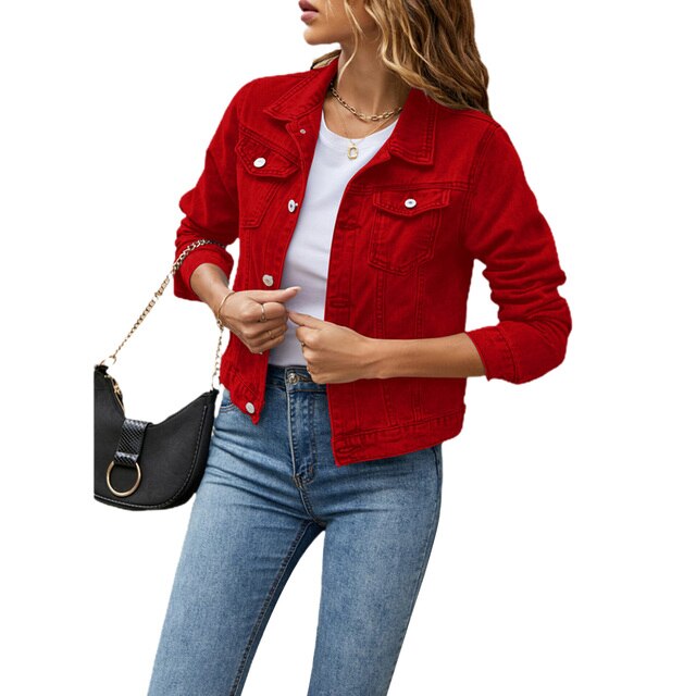 Casual denim jas voor dames | Warm