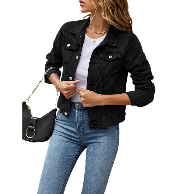 Casual denim jas voor dames | Warm