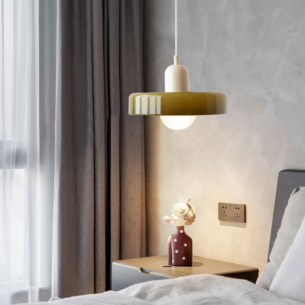Bauhaus Hanglamp in Gekleurd Glas