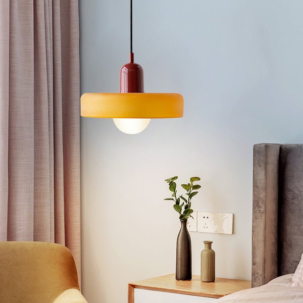 Bauhaus Gekleurde Glazen Hanglamp voor Moderne Interieurs