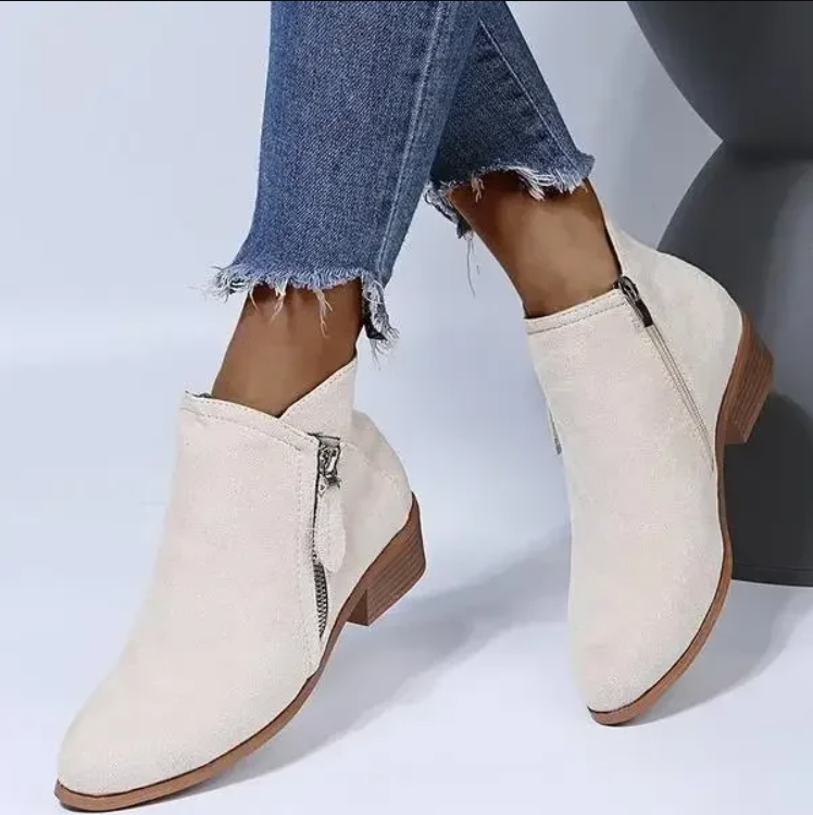 Leren Comfort Enkelboot Dames – Warme Orthopedische Boots voor de Winter
