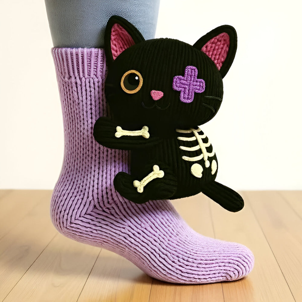KnusStep Warme Dier-Sokken van Pluche – Antislip Huissokken met 3D-Design