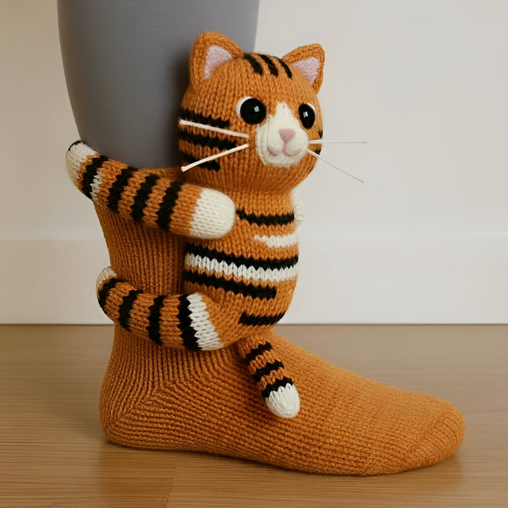 KnusStep Warme Dier-Sokken van Pluche – Antislip Huissokken met 3D-Design