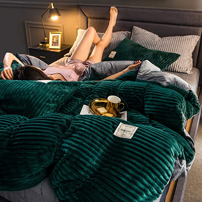 Ultiem Comfortabel Winterdekbedovertrek Gezellige Warmte