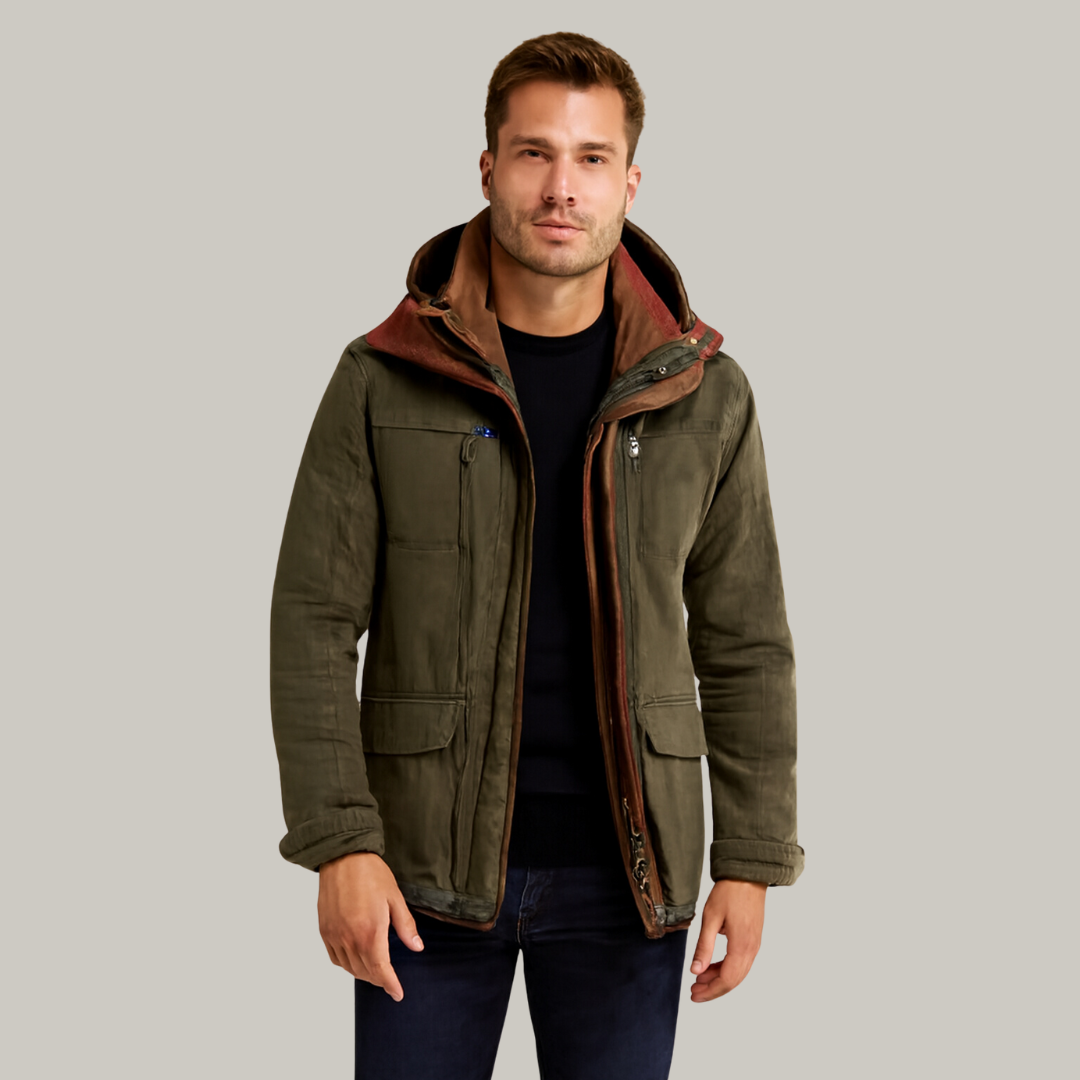 UrbanShield Heren Winterjacke – Functioneel ontwerp met meerdere zakken