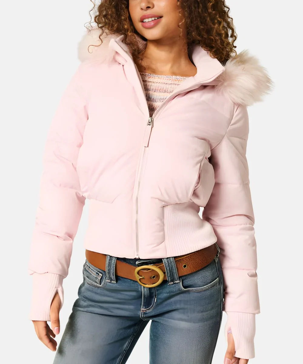 Dames Gewatteerde Winterjas met Warme & Afneembare Kapuchon | Heidi-Mode