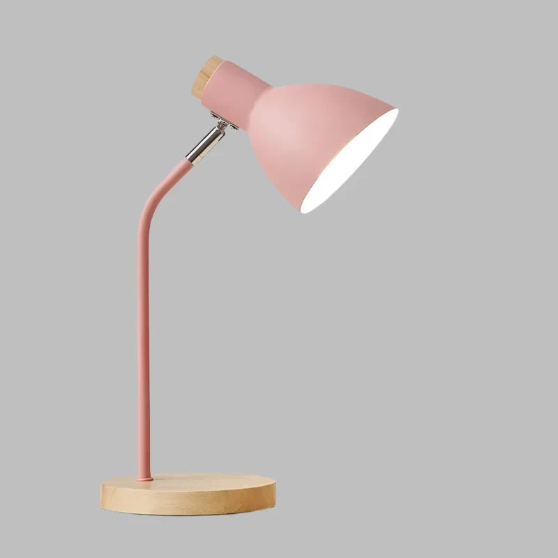 Houten Tafellamp – Creatieve Scandinavische Bureau Lamp van Hout en Metaal